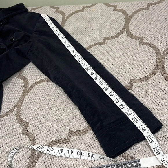 Talbots Velvet Black Ruffle Accent back Long Sleeve bubble buttons Blazer Jacket - Picture 13 of 17